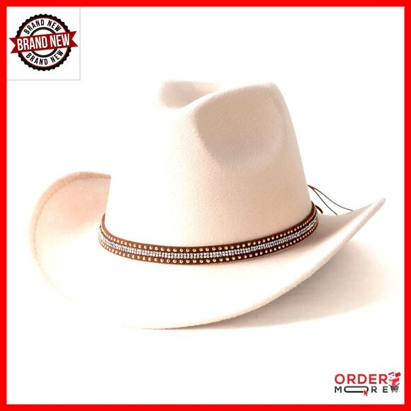 Felt Western Cowboy Hat Adjustable Wide Brim Outdoor Accessory main image 6